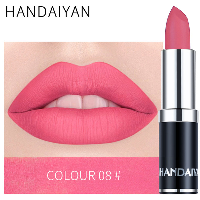 Sexy Nude Pink Lipstick Matte Waterproof Velvet Lip Stick 15 Colors Sexy Red Makeup