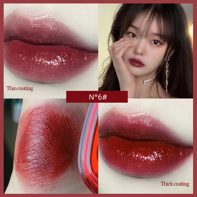 1Pc Ice Crystal Lip Balm Moisturize Lipstick Lasting Waterproof Non-stick Cup Not Fade with Brush Lip Tint Pigment Lip Makeup
