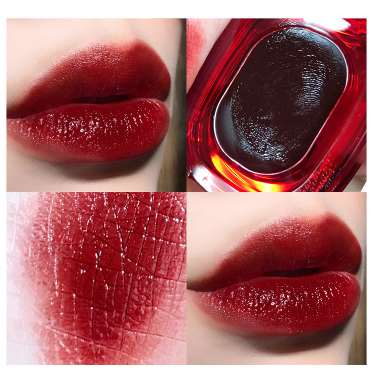 1Pc Ice Crystal Lip Balm Moisturize Lipstick Lasting Waterproof Non-stick Cup Not Fade with Brush Lip Tint Pigment Lip Makeup