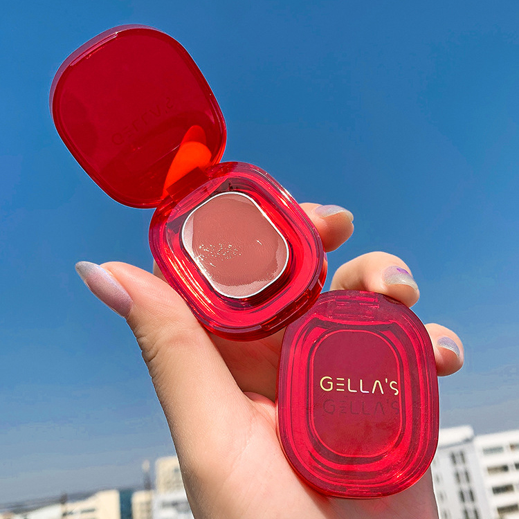 1Pc Ice Crystal Lip Balm Moisturize Lipstick Lasting Waterproof Non-stick Cup Not Fade with Brush Lip Tint Pigment Lip Makeup