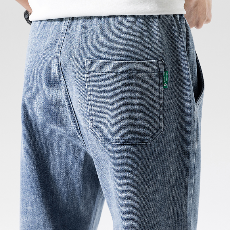 Spring Summer Black Blue Baggy Jeans Men Streetwear Denim Joggers Casual Cotton Harem Pants Jean Trousers