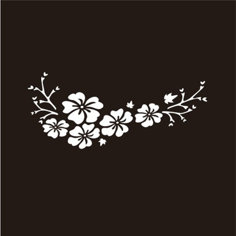 Flower Decal Car Body Sticker Auto Window Bumper Door Car Motorcycle Exterior Accessories