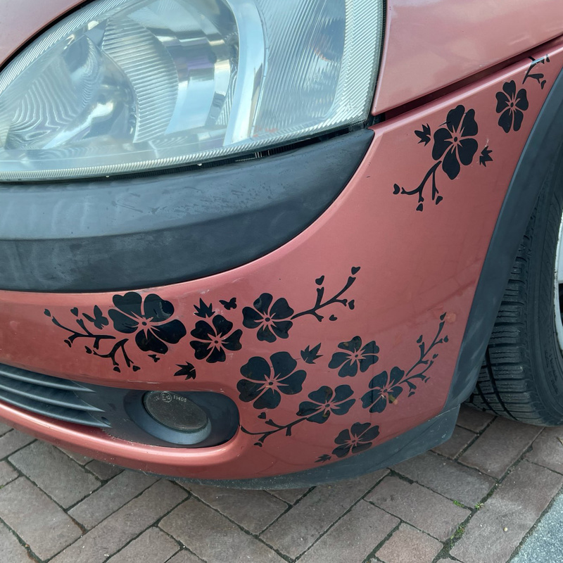 Flower Decal Car Body Sticker Auto Window Bumper Door Car Motorcycle Exterior Accessories