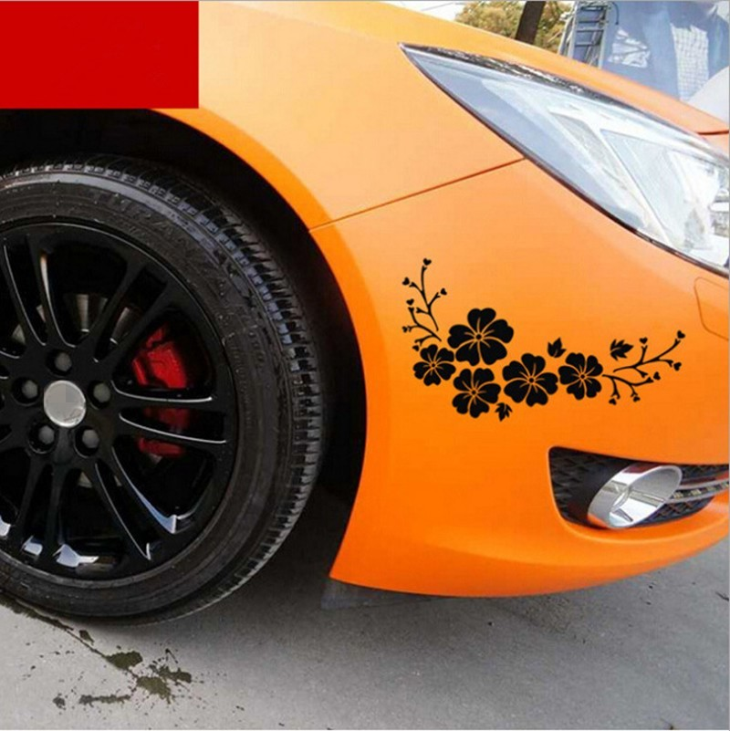 Flower Decal Car Body Sticker Auto Window Bumper Door Car Motorcycle Exterior Accessories