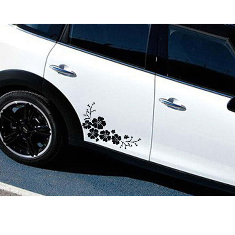 Flower Decal Car Body Sticker Auto Window Bumper Door Car Motorcycle Exterior Accessories