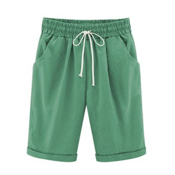 Summer shorts Women Summer Bermuda Shorts Large Size 8xl Loose Casual Sports Stretchy Cotton Straight Leg Breathable Shorts