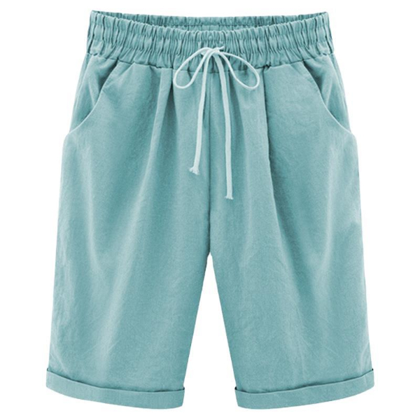 Summer shorts Women Summer Bermuda Shorts Large Size 8xl Loose Casual Sports Stretchy Cotton Straight Leg Breathable Shorts
