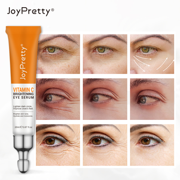 JoyPretty Vitamin C Eye cream Whitening Dark Circles Removal Fade Eye Bags Anti Wrinkle Serum Brightening Skin Care