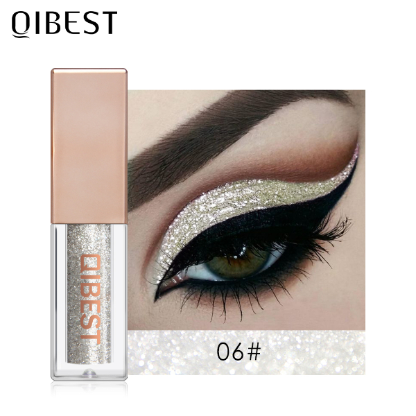 QIBEST 15 Colors Liquid Pigment Eyeshadow Waterproof Glitter Shimmer Metallic Highlighter Brighten Eye Makeup