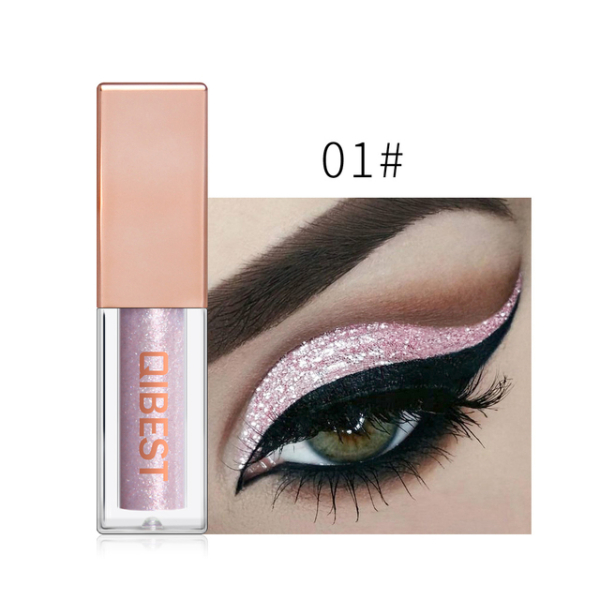 QIBEST 15 Colors Liquid Pigment Eyeshadow Waterproof Glitter Shimmer Metallic Highlighter Brighten Eye Makeup