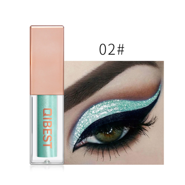 QIBEST 15 Colors Liquid Pigment Eyeshadow Waterproof Glitter Shimmer Metallic Highlighter Brighten Eye Makeup