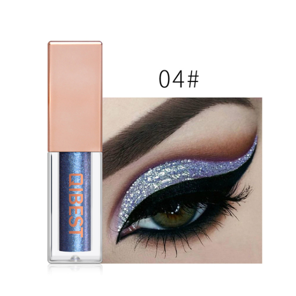 QIBEST 15 Colors Liquid Pigment Eyeshadow Waterproof Glitter Shimmer Metallic Highlighter Brighten Eye Makeup