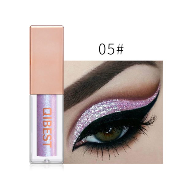 QIBEST 15 Colors Liquid Pigment Eyeshadow Waterproof Glitter Shimmer Metallic Highlighter Brighten Eye Makeup