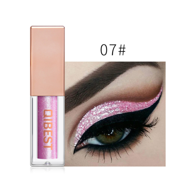 QIBEST 15 Colors Liquid Pigment Eyeshadow Waterproof Glitter Shimmer Metallic Highlighter Brighten Eye Makeup
