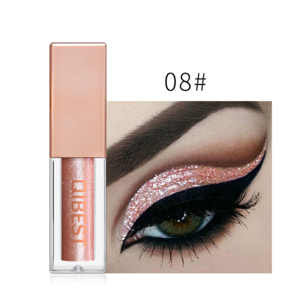 QIBEST 15 Colors Liquid Pigment Eyeshadow Waterproof Glitter Shimmer Metallic Highlighter Brighten Eye Makeup