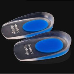 Favorite(46) 1pair Soft Silicone Gel Insoles for heel spurs pain Foot cushion Foot Massager Care Shoe Care Blue 40-46