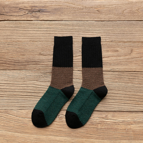 5PCS Socks Women 2022 New Cotton Socks Fashion Autumn Winter Socks Warm Patchwork Color Long Socks
