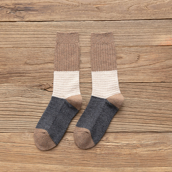 5PCS Socks Women 2022 New Cotton Socks Fashion Autumn Winter Socks Warm Patchwork Color Long Socks