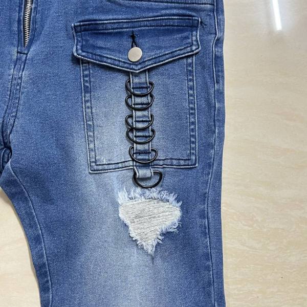 Straight Jeans Men Punk Skinny Denim Pants Spring Summer Boyfriend Jeans Streetwear Zipper Slim Fit Black Goth Trousers