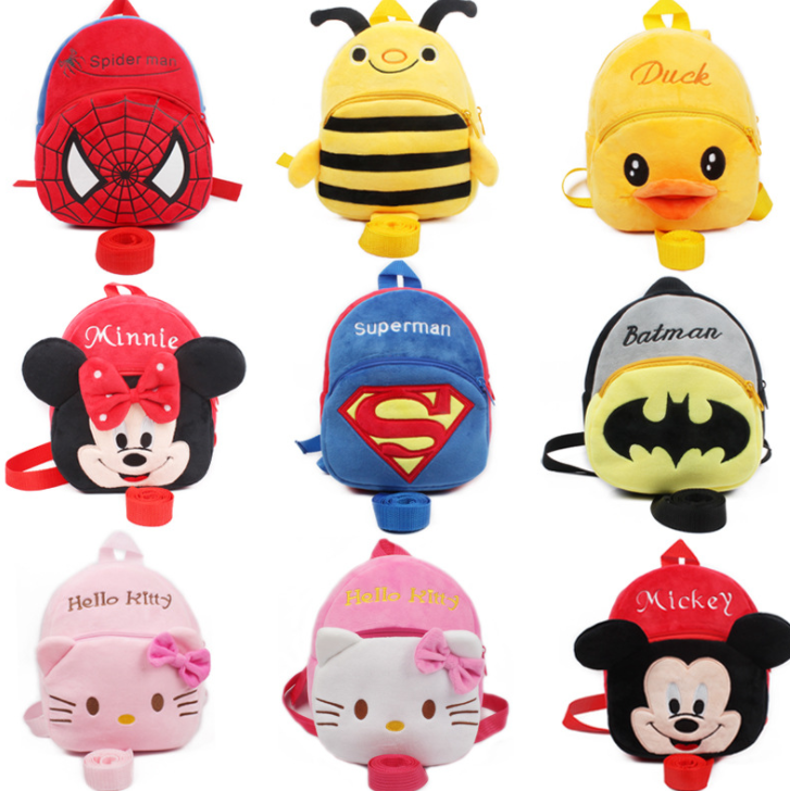 1pcs Toddler Bag kids Cartoon Backpack for Kid Anti-Lost Children Travel  School Schoolbags (1-2Y)