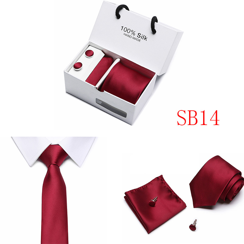 Lot 5 Pcs Men Business suits Tie Handkerchief Classic Men&apos;s Necktie Pocket Square Set Wedding tie