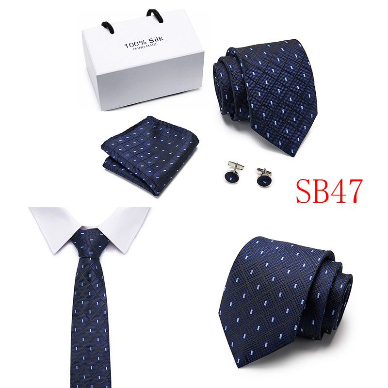 5 Pcs/set Men Business suits Tie Handkerchief Classic Men&apos;s Necktie   Wedding tie