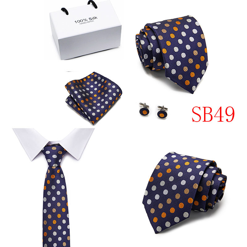 5 Pcs/set Men Business suits Tie Handkerchief Classic Men&apos;s Necktie   Wedding tie
