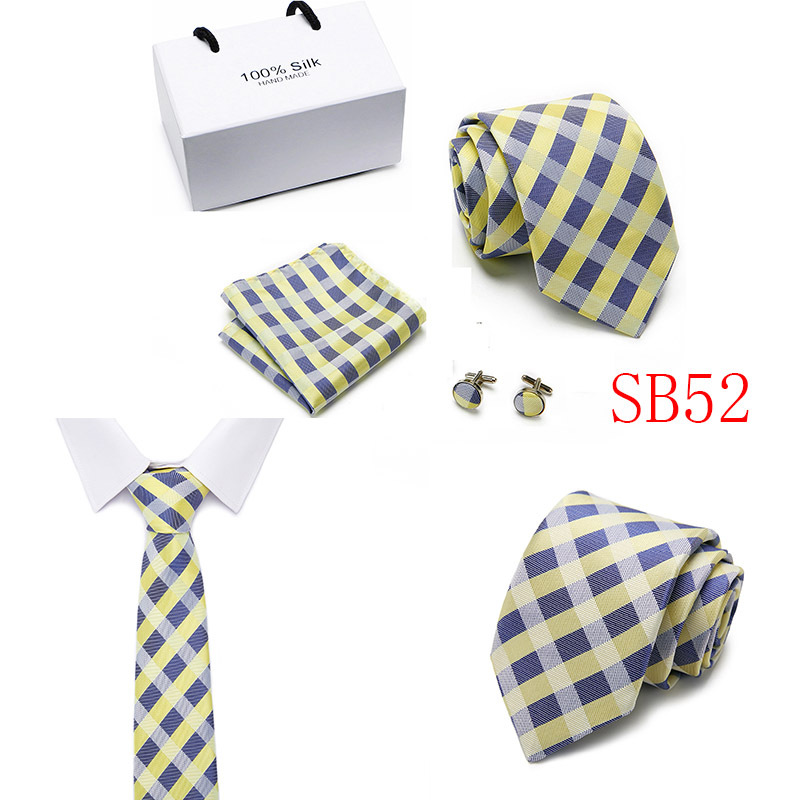 5 Pcs/set Men Business suits Tie Handkerchief Classic Men&apos;s Necktie   Wedding tie