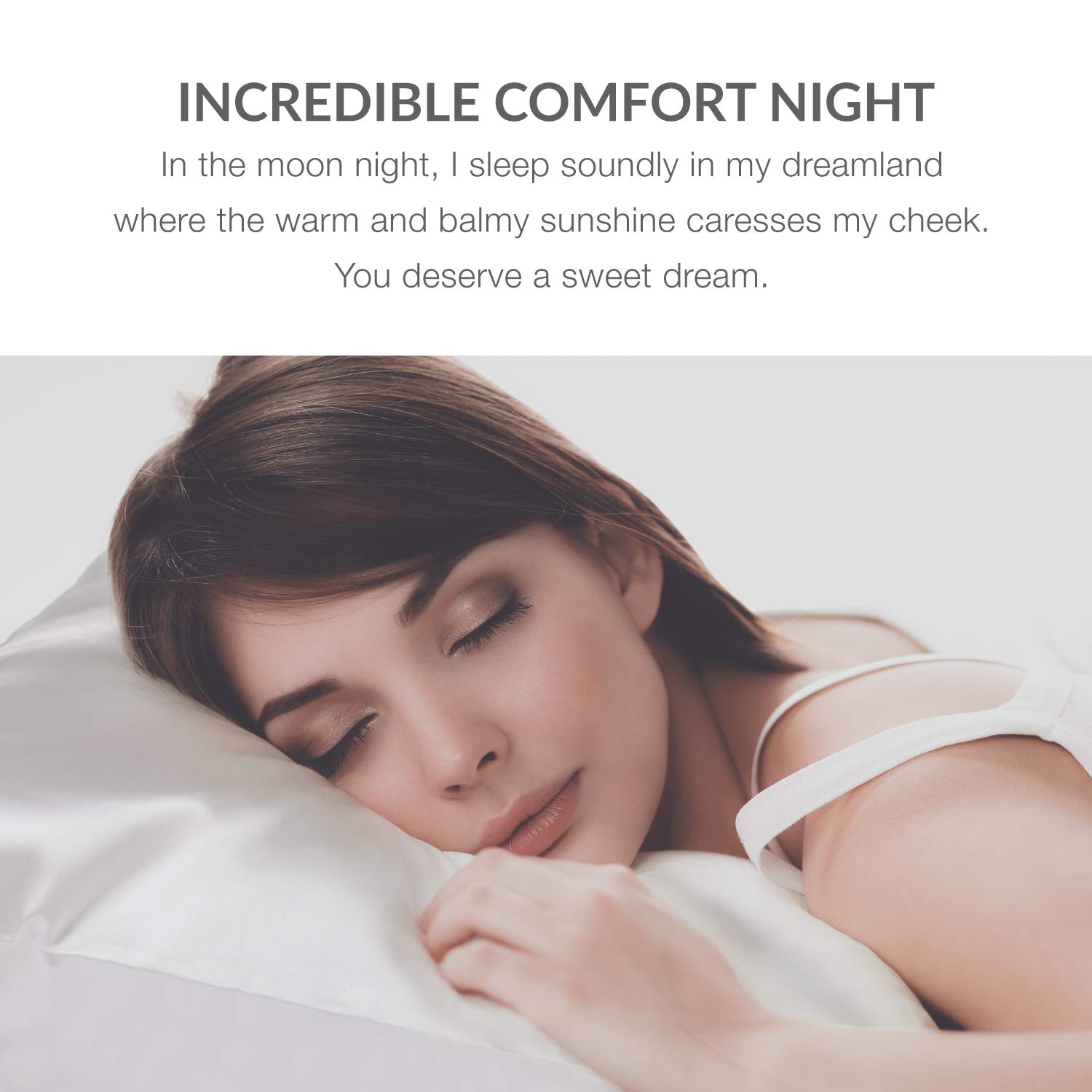 Bedsure Pillowcase Set Satin Pillowcases for Hair and Skin, Pack of 2 Pillow Cover