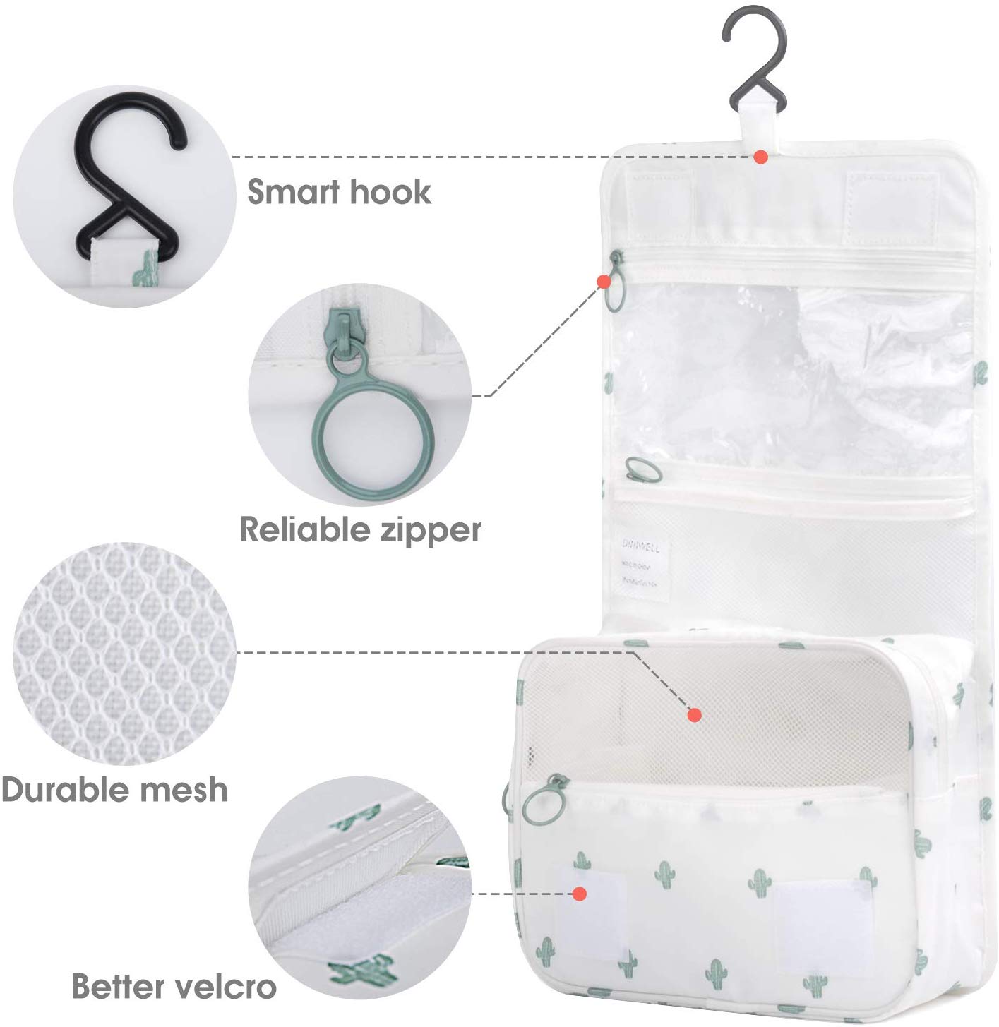 Travel Hanging Toiletry Wash Bag Makeup Cosmetic Organizer for Women Girls Kids Waterproof