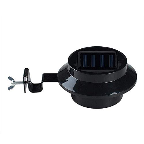 Outdoor Solar Powered Fence Gutter Lights, 3-LED Walllight Wall Path Landscape Mount Garden Lamp
