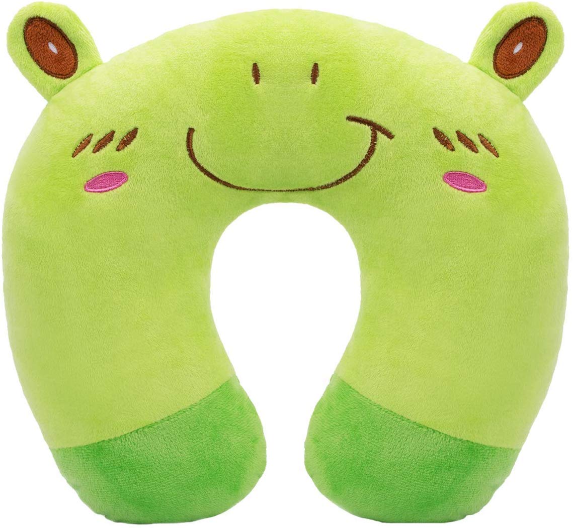Kids Travel Pillow Children Neck Pillow Chin &amp; Neck Support Cushion with Animal Super Soft Cover