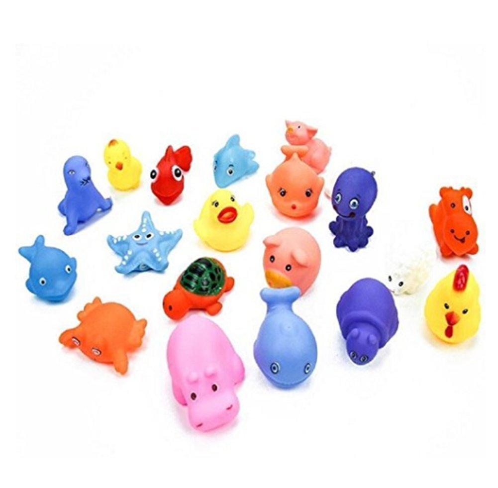 10Pcs Bath Toys Baby Squirters Toys Bath Fishing Game Little Ocean Animals Floating Bath Toy
