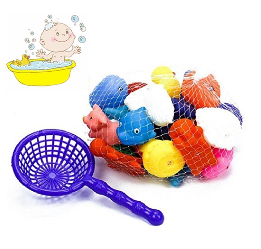 10Pcs Bath Toys Baby Squirters Toys Bath Fishing Game Little Ocean Animals Floating Bath Toy