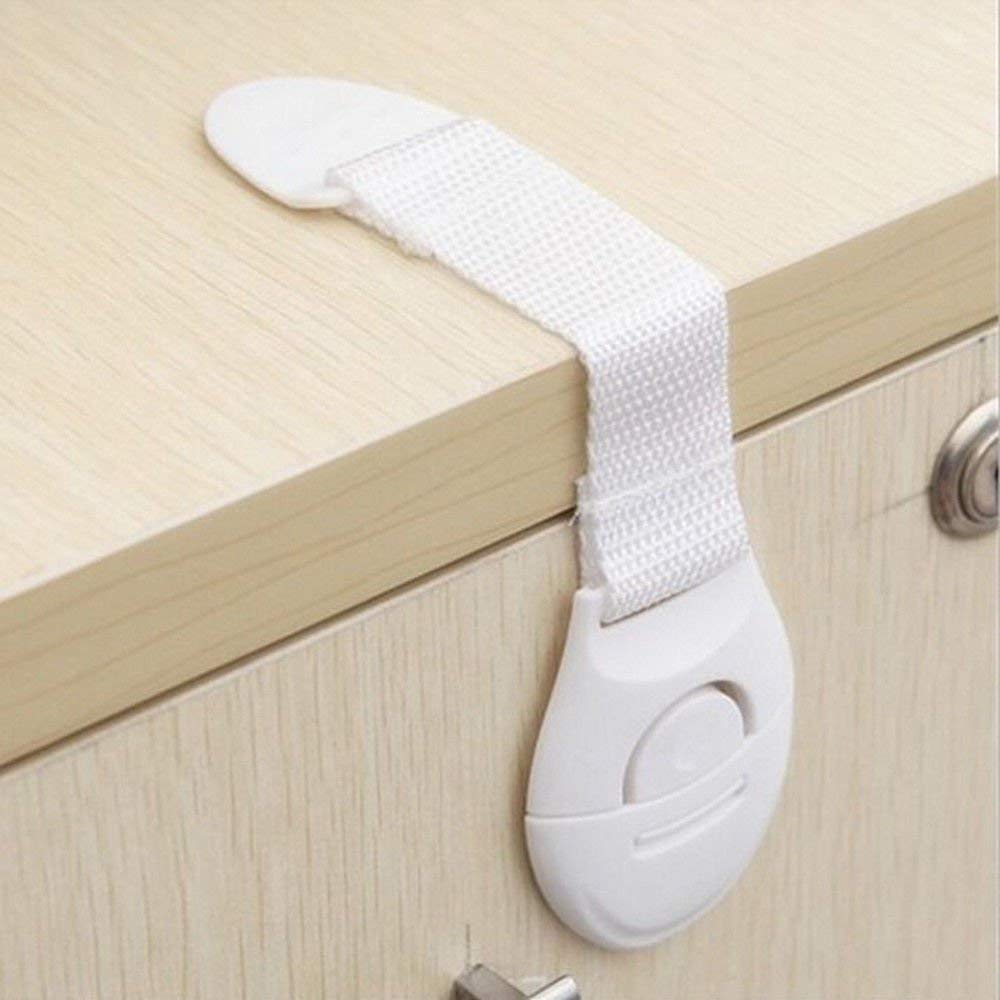 Adjustable Child Safety Lock,10 pcs Baby Proof Your Cabinets with No Trapped Fingers