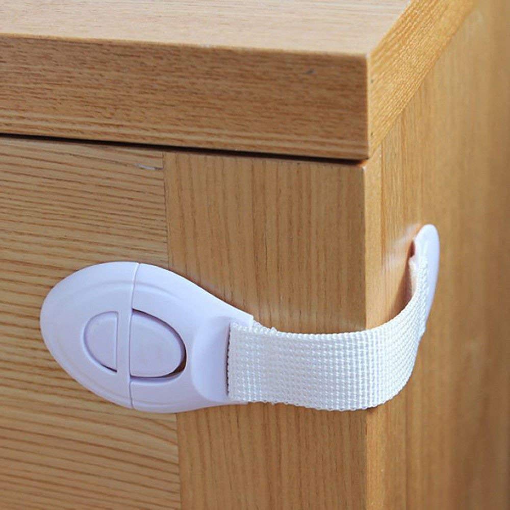 Adjustable Child Safety Lock,10 pcs Baby Proof Your Cabinets with No Trapped Fingers