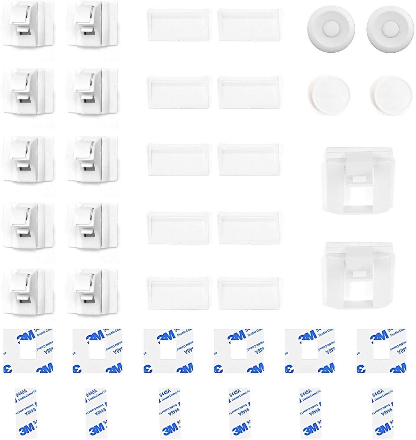Baby Safety Magnetic Cupboard Locks-10 Pack Child Proof Cupboard Catches and Locks, No Screws