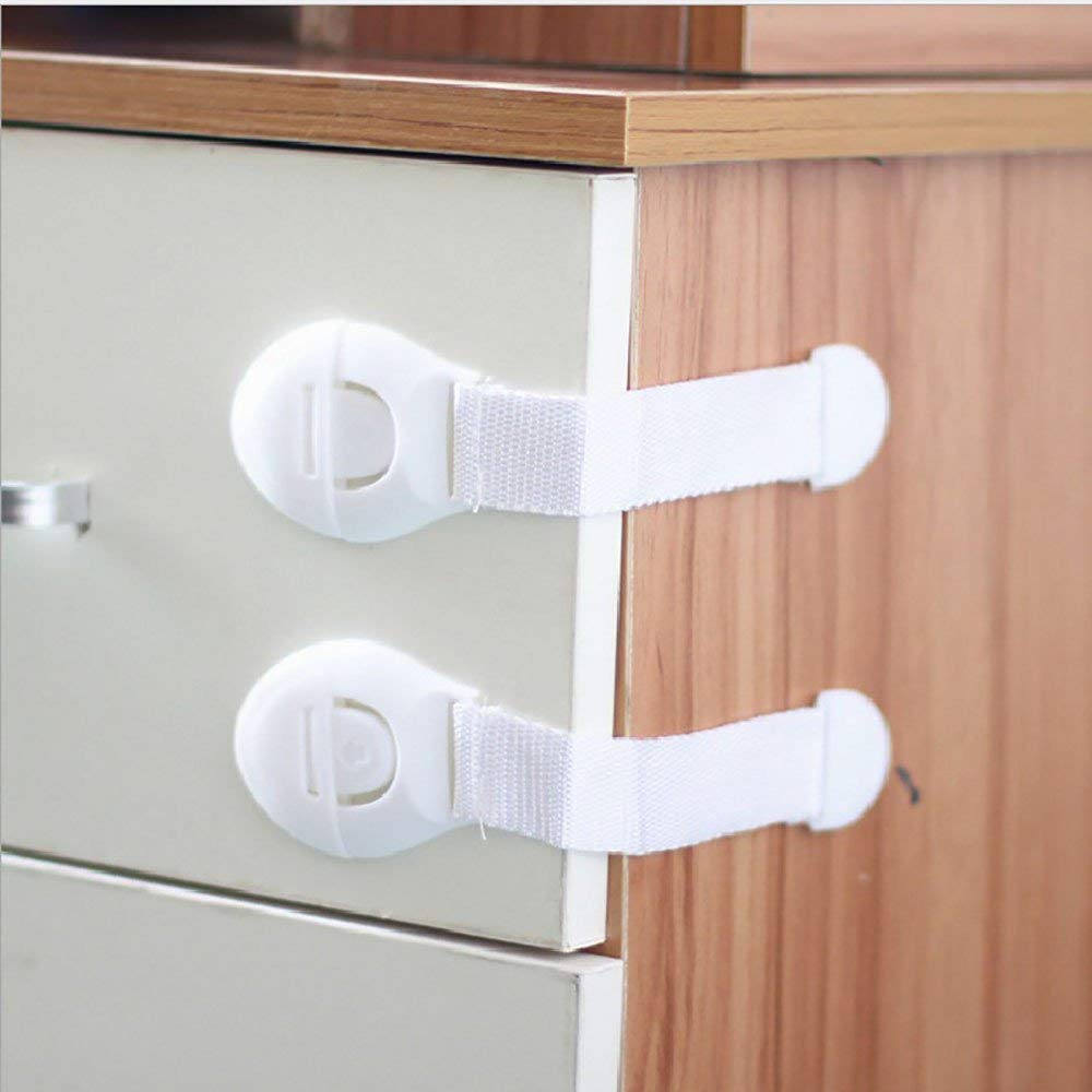 2Pcs Baby Adhesive Safety Lock For Cabinet Door Drawers Refrigerator Cabinet Cupboard Locks