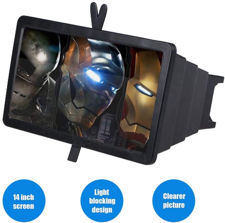 Phone Screen Magnifier Amplifier Enlarger 14" 3D Smartphone Screen amplifier Magnifying Screen Zooms