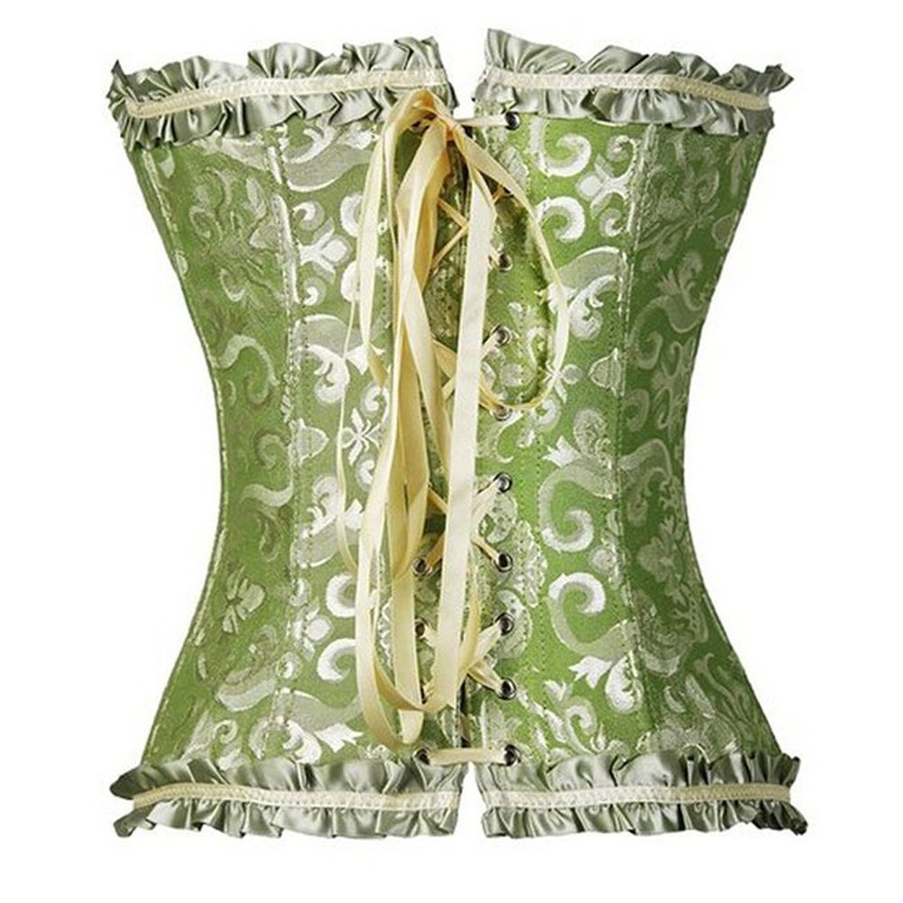 Body shaper Girdle Tights Women&apos;s Gothic Bustiers Corsets Satin Boned Lace Up Bridal Bodysuit