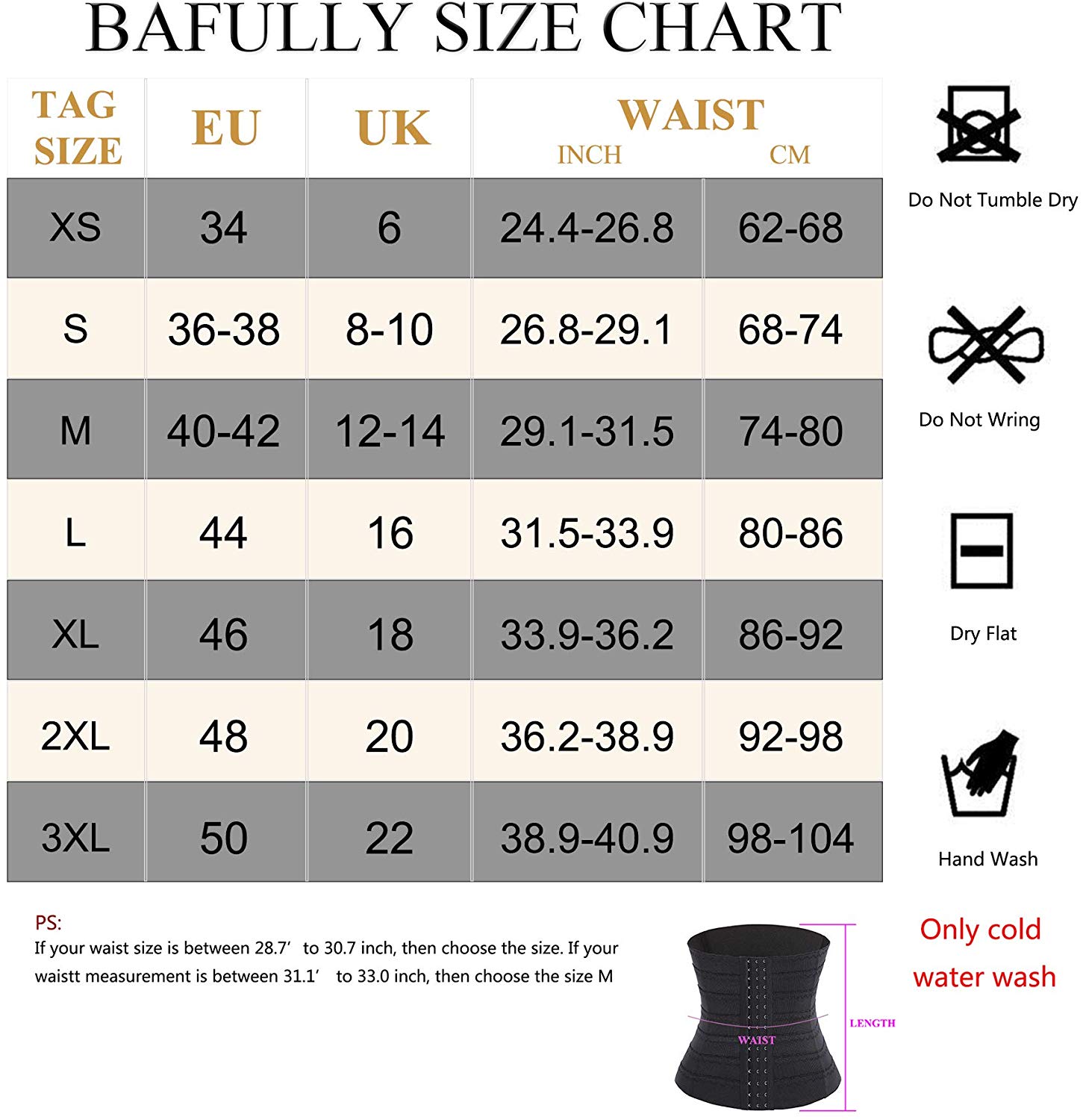 Waist Bafully Trainer Corset Slimming Body Shaper Tummy Control Girdle Band Steel Boned Underwear