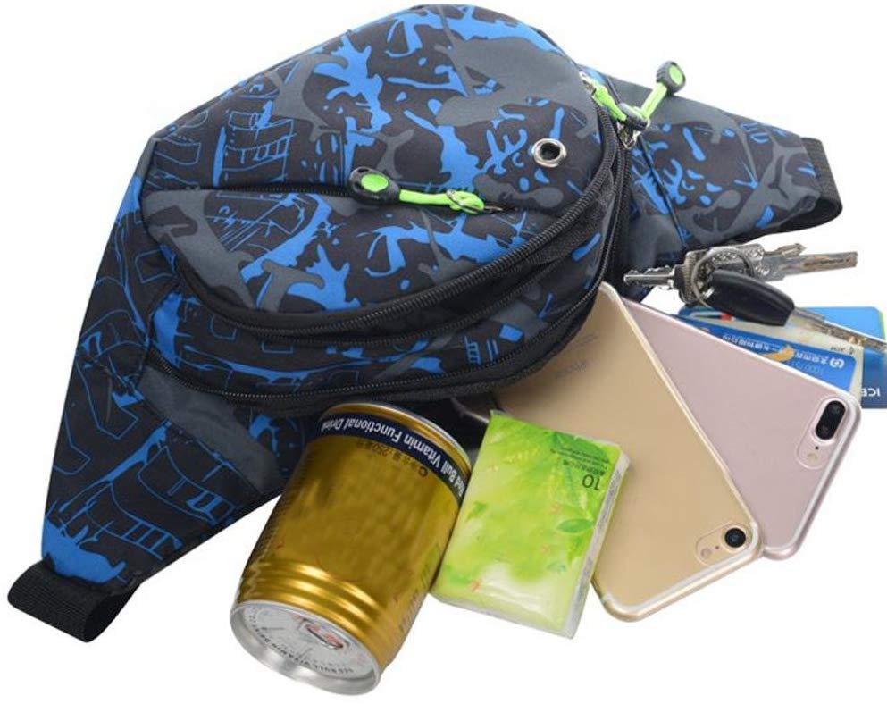 Chest Bag, Unisex Outdoor Sports Casual Camoufla Waist Pack Belt Bicycle Cycling Bumbag