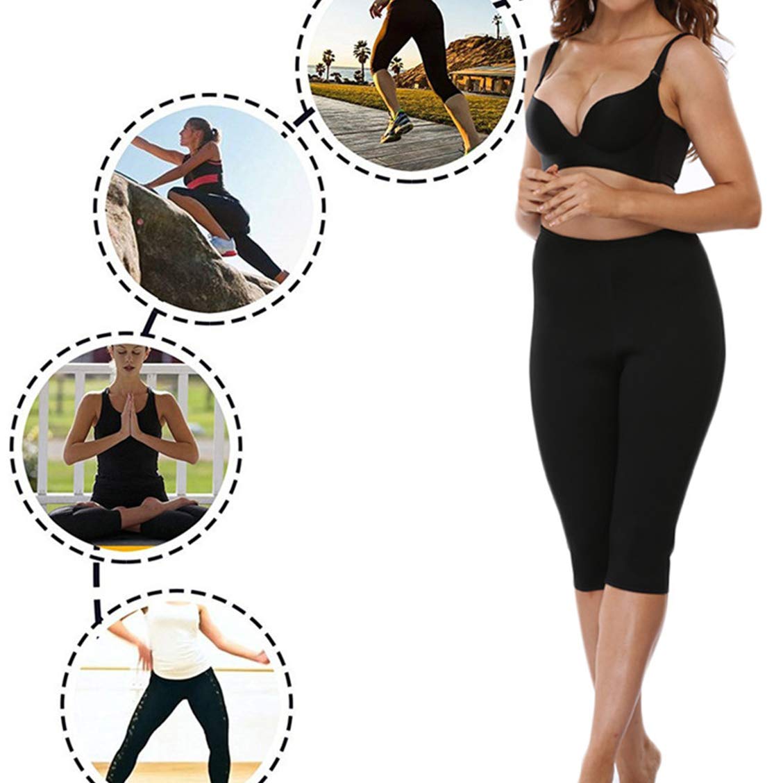 Women&apos;s Weight Loss Leggings Fits Swimming Sauna Yoga Gym for Slimming Promote Sweat Training Pants