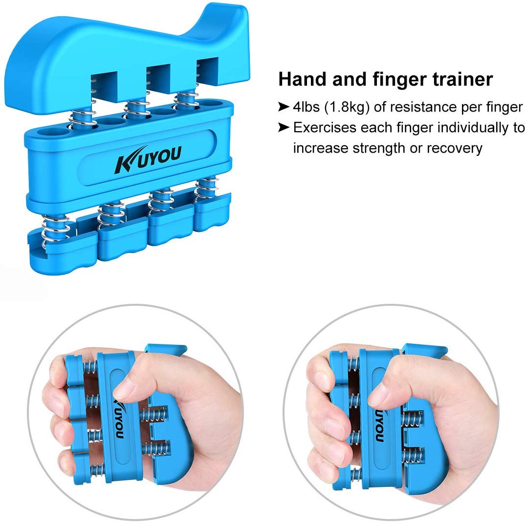 Hand Grip Strengthener Forearm Grip Workout Kit, 5 Pack Adjustable Resistance Hand Gripper