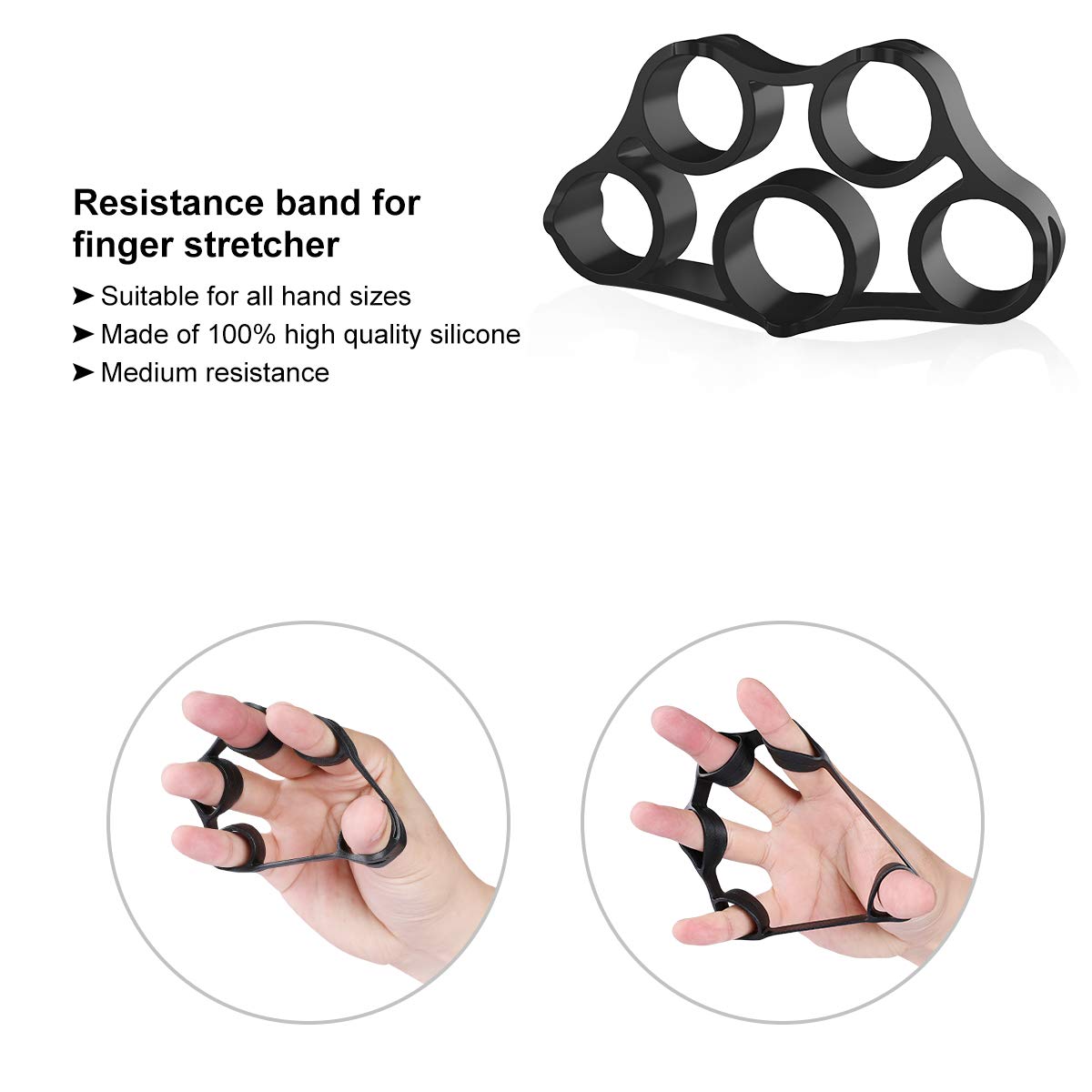 Hand Grip Strengthener Forearm Grip Workout Kit, 5 Pack Adjustable Resistance Hand Gripper