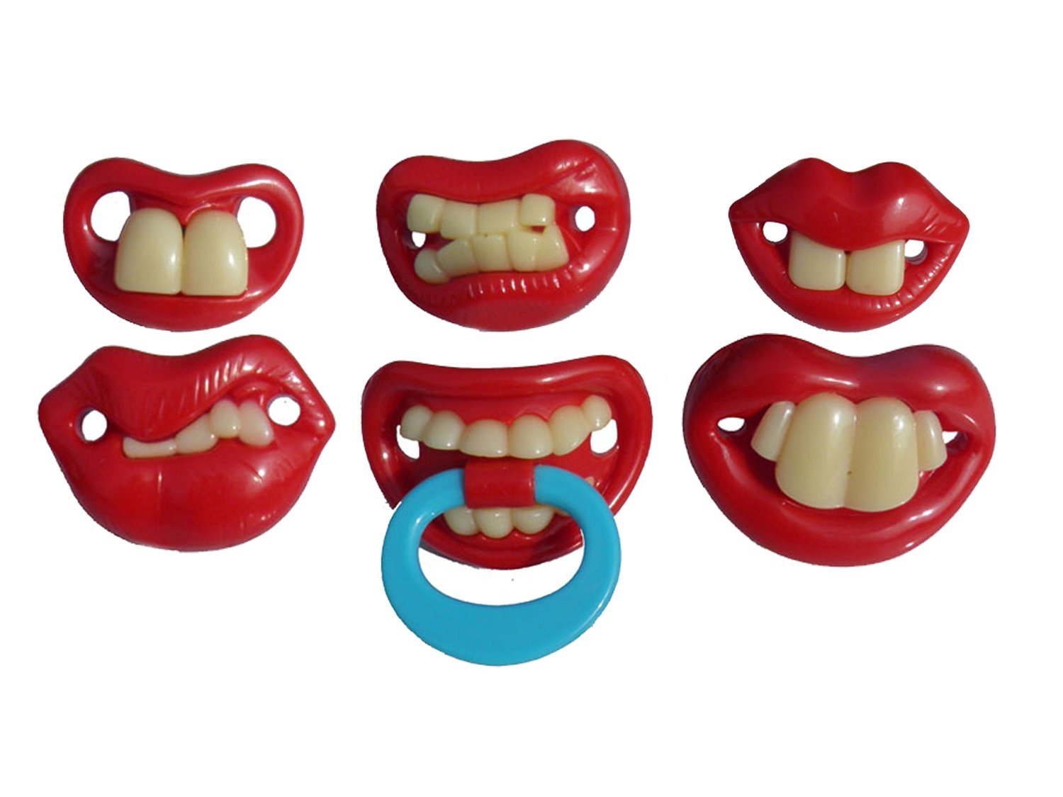 6 Pcs Very Funny Baby/toddler Dummies Soothers Pacifiers Fancy Dress Novelty baby product