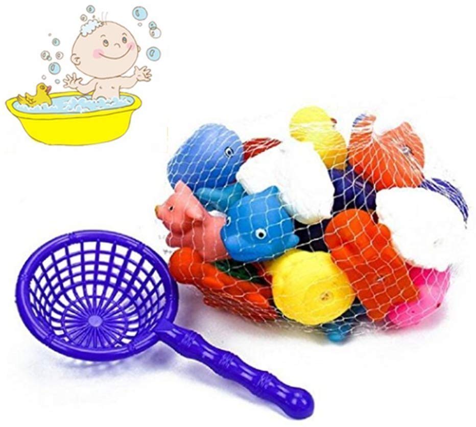 10Pcs Bath Toys Baby Squirters Toys Bath Fishing Game Little Ocean Animals Floating Bath Toy