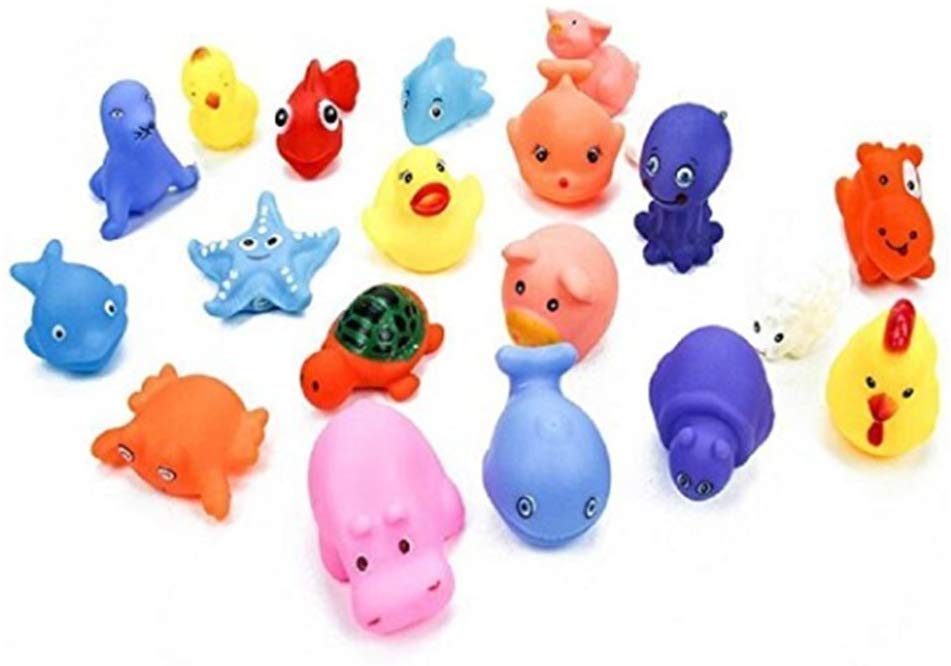 10Pcs Bath Toys Baby Squirters Toys Bath Fishing Game Little Ocean Animals Floating Bath Toy