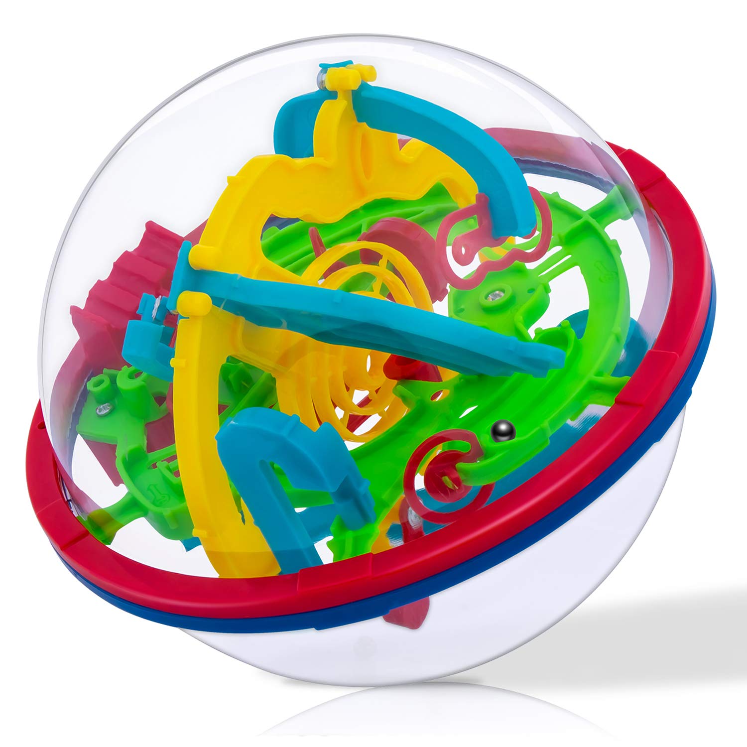 Magical Maze Ball Game 3D Intellect Ball with 100 Challenging Barriers 3D Labyrinth Ball Puzzle Toy