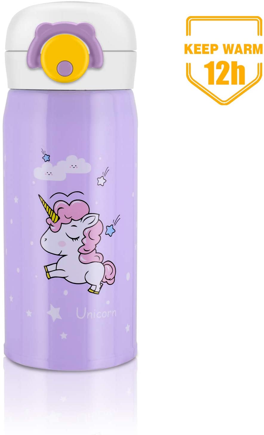 Unicorn children water bottle, stainless steel thermos, vacuum thermos kitchen water bottle